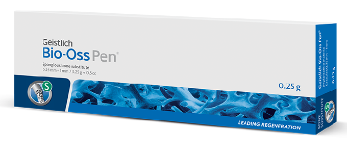 Bio-Oss Pen 0,25 г, гранулы 0,25-1 мм, размер S, натуральный костнозамещающий материал в апликаторе